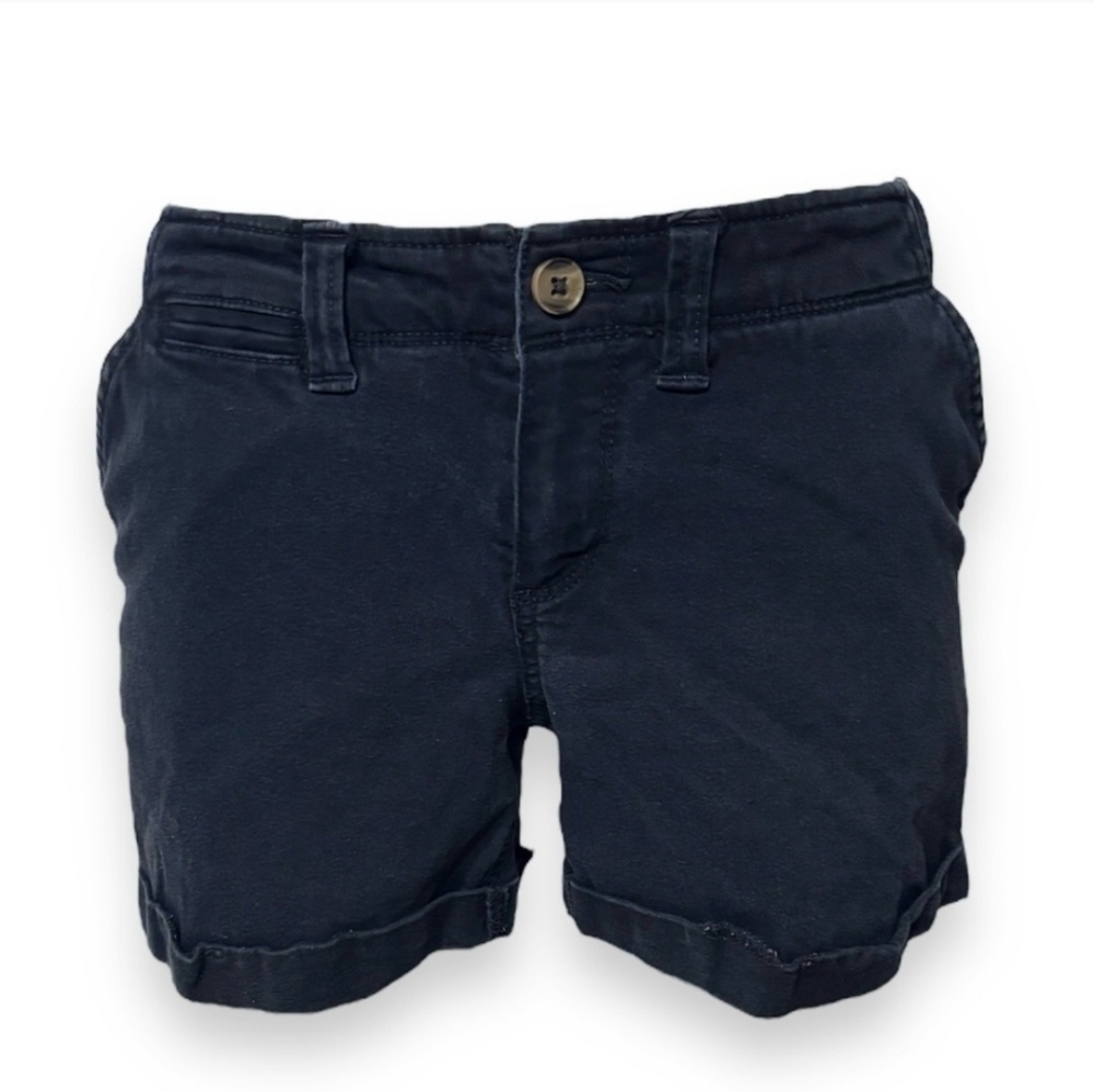 HOLLISTER Black Chino Midi Shorts 4”